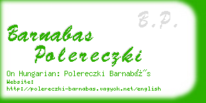 barnabas polereczki business card